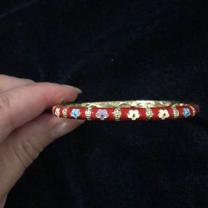 Gold plated and enamel child’s bracelet